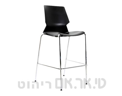 כסא בר דגם גביש שחור 