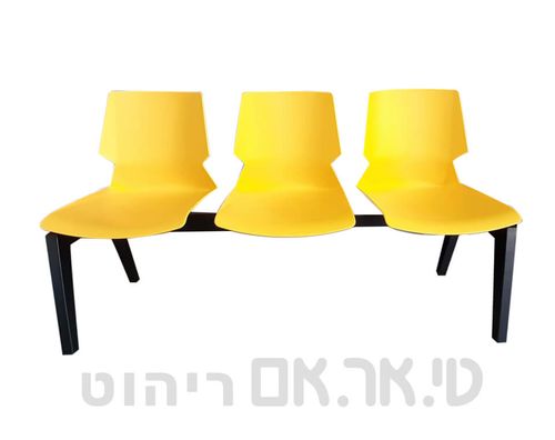 ספסל המתנה דגם גביש צהוב