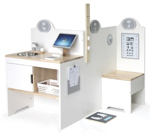 פינת רופא ענקית עם פינת המתנה, משרד רופא, עמדת בדיקות ומגוון אביזרים