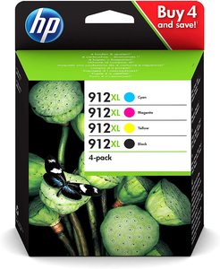 סט 4 ראשי דיו מקורייים 3YP34AE 912XL HP