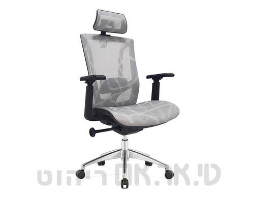 זאוס אפור כולל משענת ראש בסיס ניקל