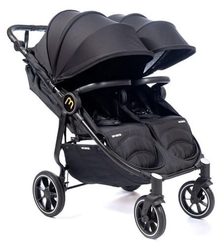 עגלת תאומים צרה בייבי מונסטרס Easy Twin 4 עם מדרך רגלים מתכוונן -(צבע בסיס טיולון שחור) בייבי מונסטרס-Baby Monsters  צפי אספקה סוף אוגוסט