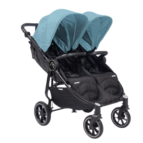 עגלת תאומים צרה בייבי מונסטרס Easy Twin 4 עם מדרך רגלים מתכוונן -(צבע בסיס טיולון שחור) בייבי מונסטרס-Baby Monsters  צפי אספקה סוף אוגוסט