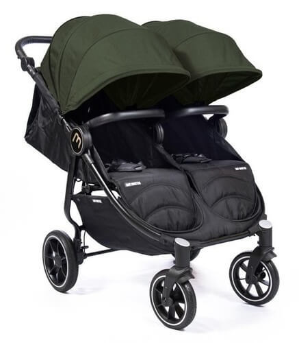 עגלת תאומים צרה בייבי מונסטרס Easy Twin 4 עם מדרך רגלים מתכוונן -(צבע בסיס טיולון שחור) בייבי מונסטרס-Baby Monsters  צפי אספקה סוף אוגוסט