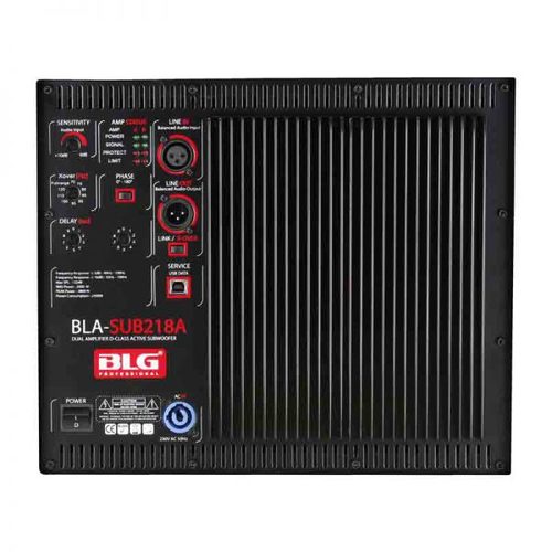 סאב וופר מוגבר 18*2,  BLG BLA-SUB218A 4000Watt