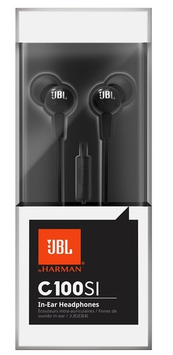 אוזניות In-ear עם מיקרופון JBL C100SI - צבע שחור