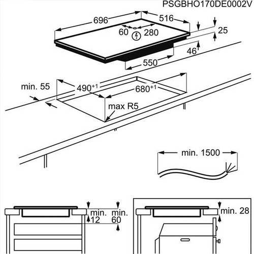 כיריים אינדוקציה AEG IKE64471FB אאג