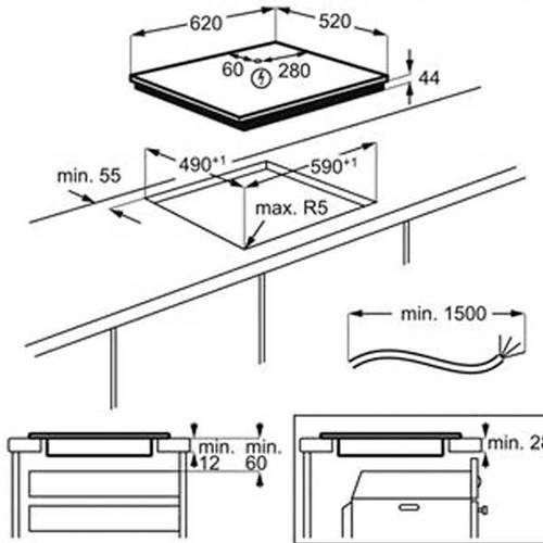 כיריים אינדוקציה AEG IPE64571FB אאג
