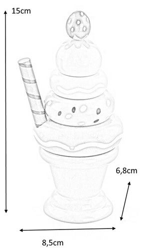 גביע גלידה סאנדיי 6 חלקים - כתום