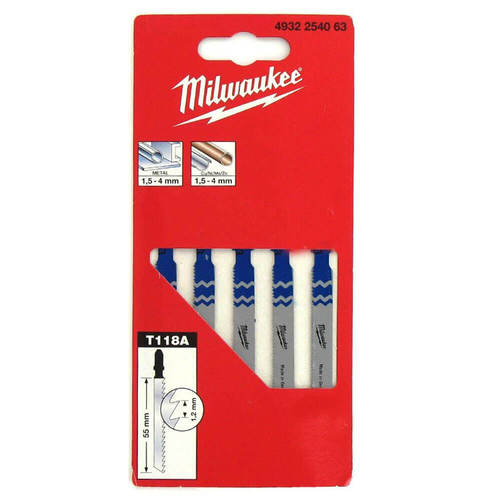 סט להבים Milwaukee T118A לחיתוך מתכת למסור אנכי