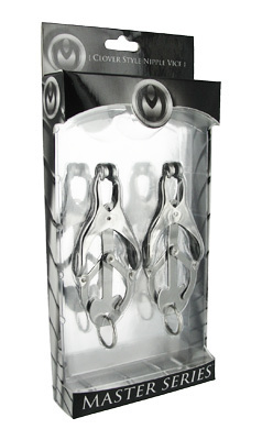 מצבטים לפטמות יפניים מבית XR Brands - Ringed Monarch Clover Style Nipple Vice