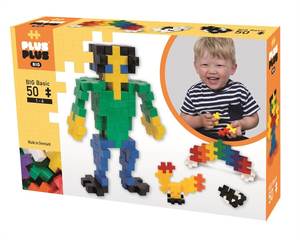 משחק הרכבה 50 חלקים גדולים וצבעוניים לבנייה חופשית לגילאי שנה ומעלה