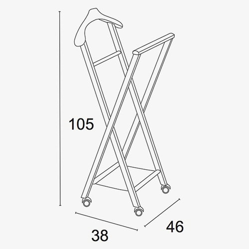 מעמד בגדים מתקפל לבן NELSON Folding clothing valet