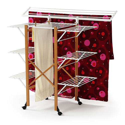 מתקן ייבוש כביסה תלת קומתי עץ דובדבן AQUILONE drying rack