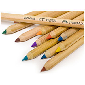 סט 12 עפרונות פסטל PITT קפ' פח Faber Castell