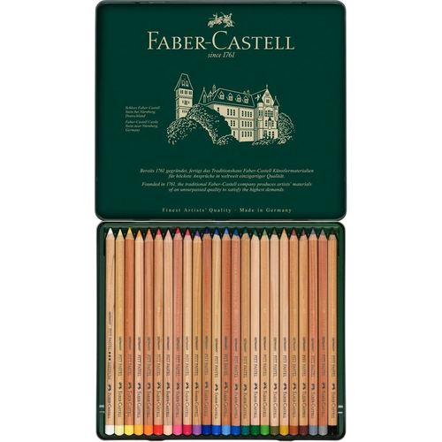 סט 24 עפרונות פסטל PITT קפ' פח Faber Castell