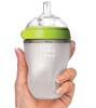 בקבוק סיליקון לתינוק 250 מ"ל עם 2 פתחי אוויר - ירוק