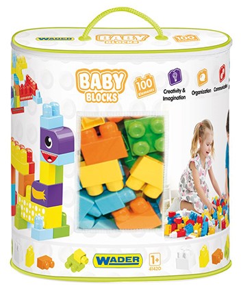 אבני בניה 100 חלקים WADER