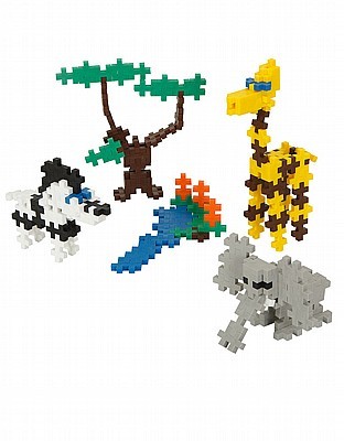 משחק הרכבה 170 חלקים קטנים וצבעוניים לבנייה מהנה - חיות