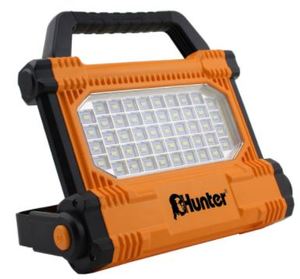 פנס הצפה פרוזקטור לד נטען 20W  + חצובה לפרוזקטור 3 שלבים 1.55 מטר Hunter