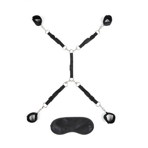 סט קשירה ושליטה למתחילים Lux Fetish - Bed Spreader 7 Pcs