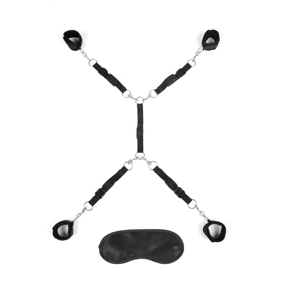 סט קשירה ושליטה למתחילים  Lux Fetish - Bed Spreader 7 Pcs
