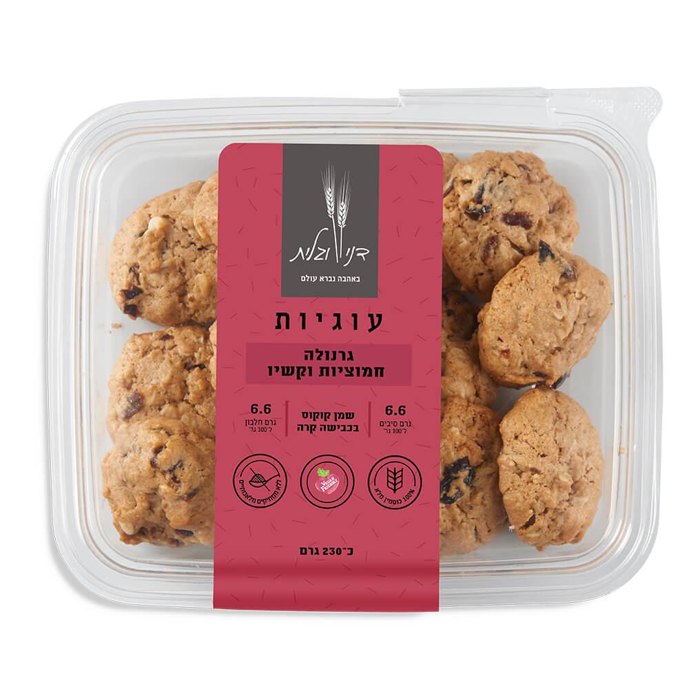 עוגיות גרנולה חמוציות וקשיו - דני וגלית