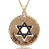 שרשרת ותליון חותם מגן דוד מזהב 14K