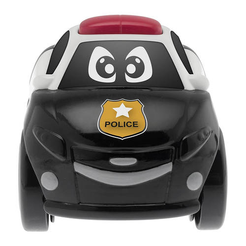 מכונית משטרה מונעת על קפיץ מנגנת ומאירה