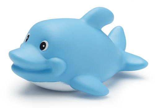 ספר אמבטיה 4 עמודים עם 3 צעצועי אמבטיה ותא אכסון - דולפינים