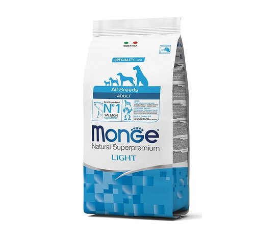מונג' מזון לכלב בוגר לייט 12 ק''ג סלמון ואורז Monge All Breeds Adult Light Salmon and Rice