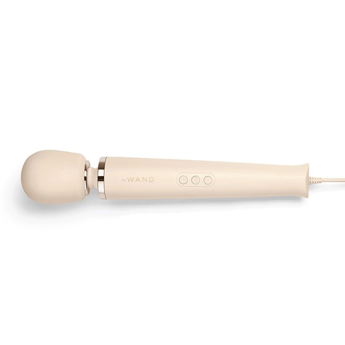 סופר מגי'ק וונד חשמלי בצבע קרם Le Wand Vibrating Massager יצירת האומנות של עולם המסאגרים