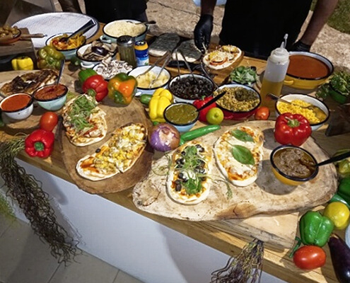 עמדת פוקאצ'ות ופיצות
