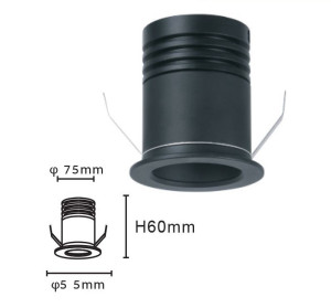 זיד שקוע שחור 8W