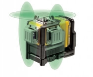 פלס לייזר ירוק 10.8V- 3 קרניים