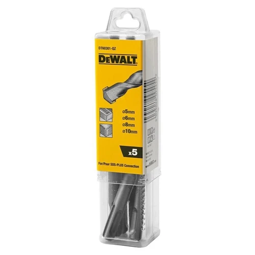 סט 5 יחידות מקדחים מקצועיים לפטישון DEWALT DT60301