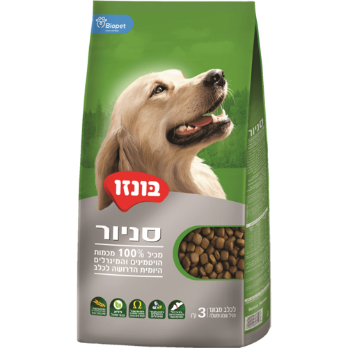 בונזו סניור מזון לכלב 3 ק