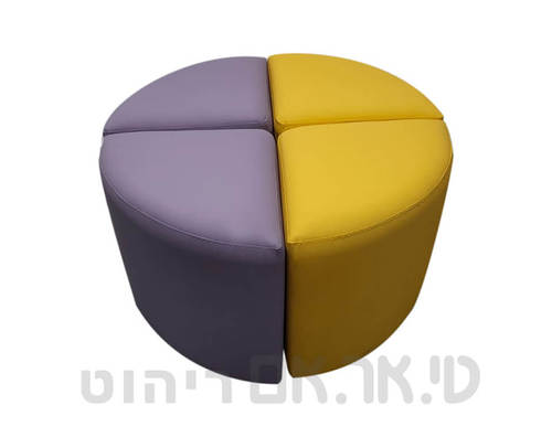 הדום רבע עיגול אפור צהוב
