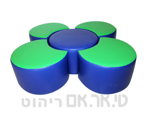 הדום פרח סט חמישה חלקים ירוק כחול