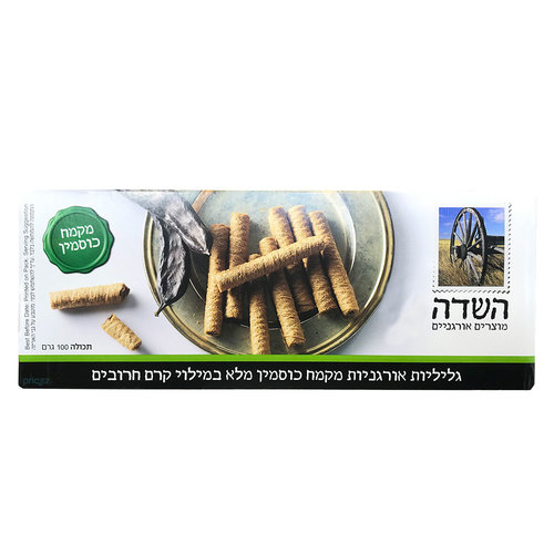 גליליות מקמח כוסמין חרובים אורגני 100 גרם - השדה