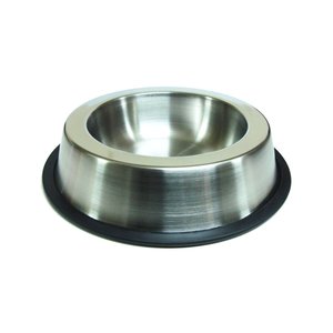 קערת נירוסטה עם שוליים רחבים לכלבים 16 ס"מ Stainless Steel Bowl