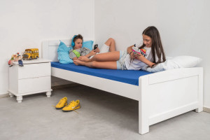מיטה יחיד מעץ מלא דגם אמיר רוחב 90