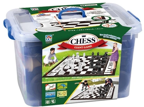 שחמט לגינה - שחמט ודמקה Chess & Checkers Tall Pieces (גובה 26 ס