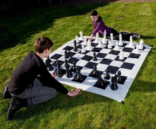 שחמט לגינה - שחמט ודמקה Chess & Checkers Tall Pieces (גובה 26 ס