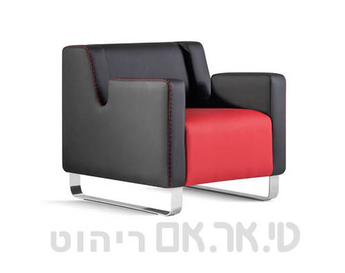 כורסא מעוצבת דגם מנגו שחור אדום
