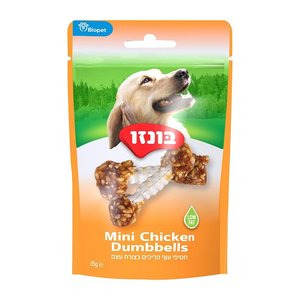 חטיף בונזו עוף פריכים בצורת עצם 85 גרם