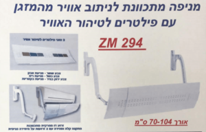 מניפה מתכוונת לניתוב אוויר דגם קטן
