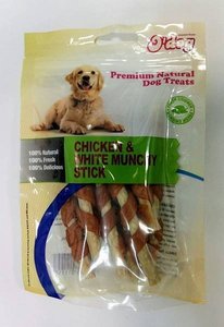 או דוג חטיף מקלונים מצופים בעוף 100 גרם Odog Chicken And White Munchy Sticks