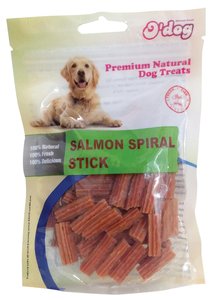 או דוג חטיף מקל ספירלה סלמון 100 גרם Odog Salmon Spiral Sticks