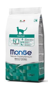 מונג חתול היירבול עוף 1.5 ק"ג Monge Hairball Rich in Chicken